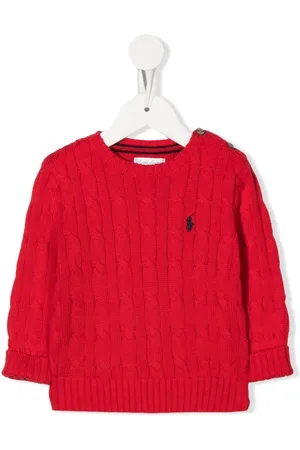 Ralph Lauren Striktrøje med pony-broderi