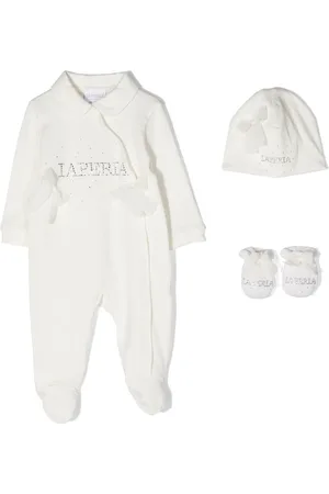 La Perla Sæt med sparkedragt med broderet logo