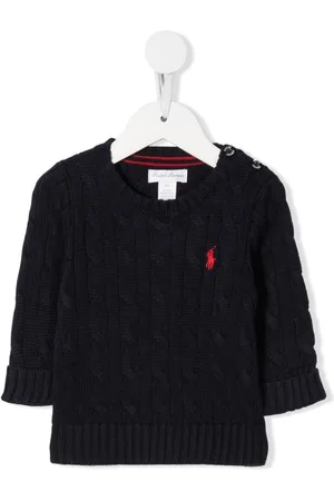 Ralph Lauren Kabelstrikket Polo Pony trøje