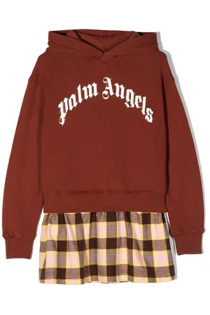 Palm Angels Hættetrøjekjole med logotryk og paneler