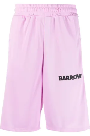 BARROW Shorts med logotryk og stribe i siden