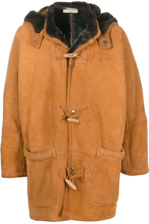 A.N.G.E.L.O. Vintage Cult Frakke i lammeskind med hætte fra 1990