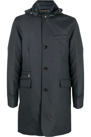 MOORER Parka med hætte og knapper