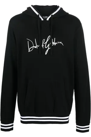 Dolce & Gabbana Hættetrøje med logotryk og løbesnor