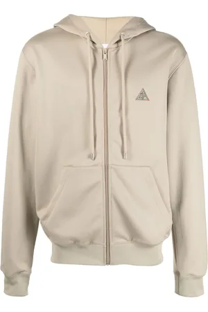 Lanvin Hættetrøje med broderet logo og lynlås