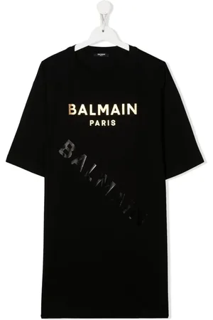 Balmain T-shirt-kjole med logotryk