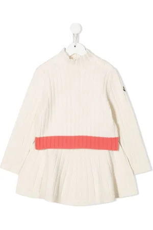 Moncler Ribstrikket kjole med logomærke