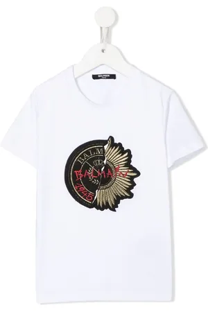 Balmain Kortærmet T-shirt med logomærke