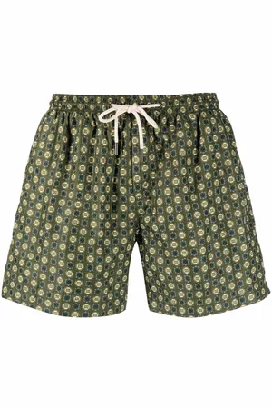 PENINSULA SWIMWEAR Badeshorts med snoretræk i taljen og geometrisk tryk