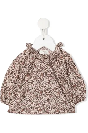 TEDDY & MINOU Flæsebluse med blomstertryk