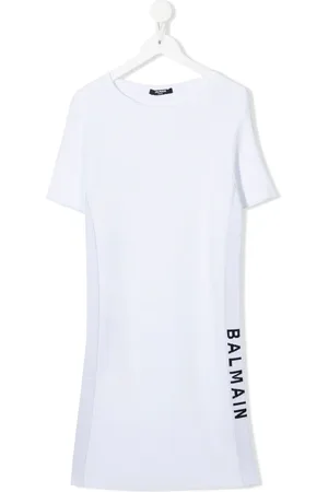 Balmain T-shirt-kjole med logobånd