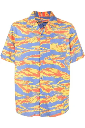 Maharishi Mænd Langærmede skjorter - Graphic-print camp-collar shirt