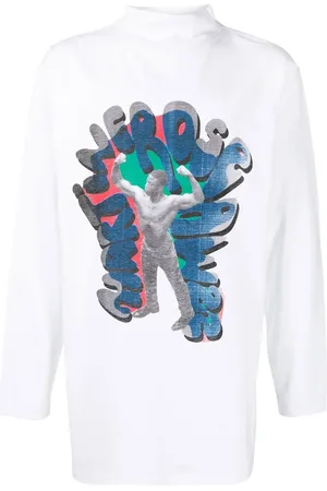 MARTINE ROSE Langærmet T-shirt med grafisk tryk