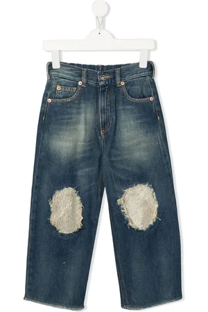 Maison Margiela Jeans med brede ben og mærkedetalje
