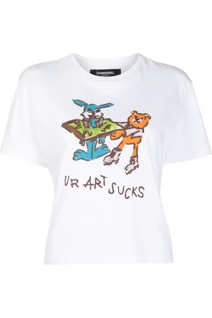 DOMREBEL Ur Art Sucks print T-shirt