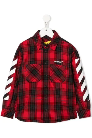 OFF-WHITE Flannel-skjorte med logotryk