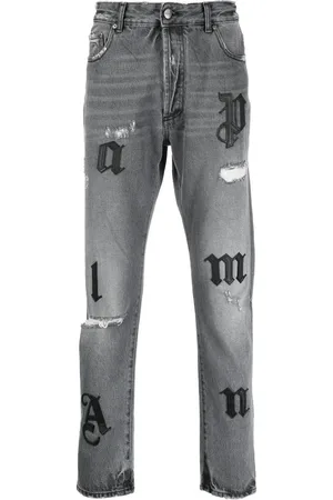 Palm Angels Jeans med lige ben og slitageeffekt