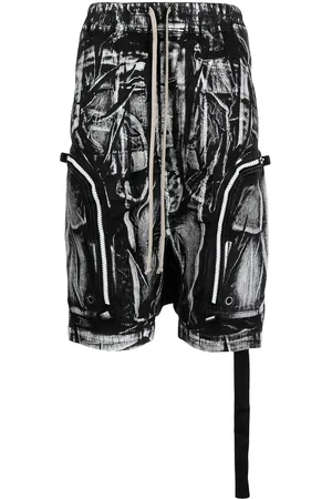 Rick Owens Bauhaus shorts med tryk