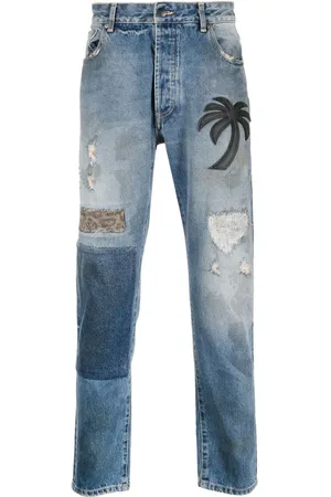Palm Angels Jeans med lige ben og patchwork