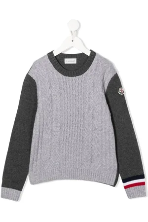 Moncler Kabelstrikket trøje med rund hals