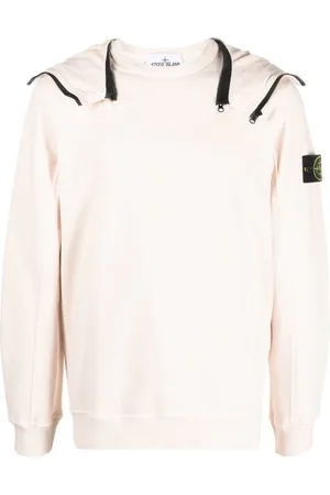 Stone Island Langærmet hættetrøje med logomærke