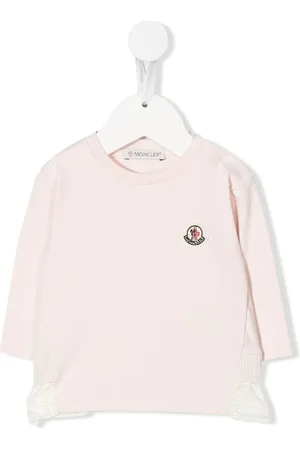 Moncler Skjorte med flæsekant og logomærke