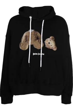 Palm Angels Hættetrøje med bamse og krystaludsmykning