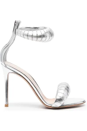 Gianvito Rossi Metalliske sandaler med krystal-udsmykning