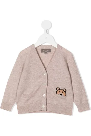 N.PEAL Cardigan med bjørne-lomme
