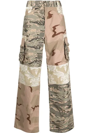 Marine Serre Cargo-bukser med patchwork