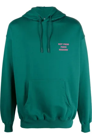 Drôle de Monsieur Hættetrøje med broderet slogan