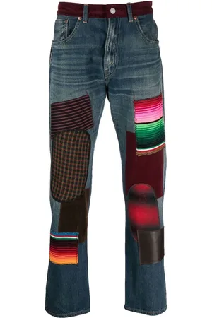 JUNYA WATANABE Jeans med smalle ben og patchwork-design