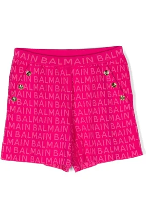 Balmain Shorts med knappedetalje og logo