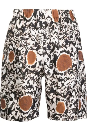 Edward Crutchley Silkeshorts med abstrakt tryk