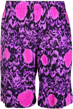 Edward Crutchley Silkeshorts med abstrakt tryk
