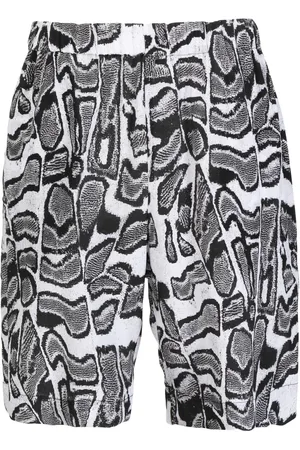 Edward Crutchley Silkeshorts med abstrakt tryk