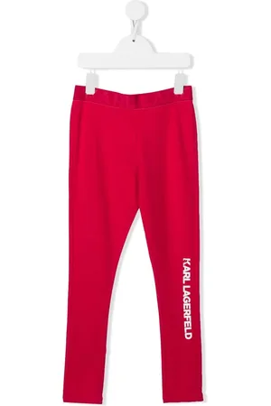 Karl Lagerfeld Leggings med logotryk og logobånd i taljen