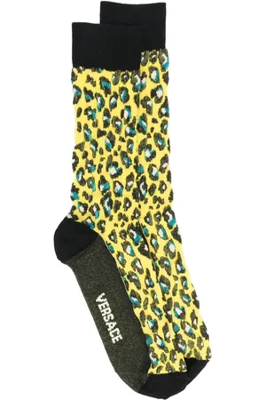 VERSACE Strømper med leopardtryk og logo