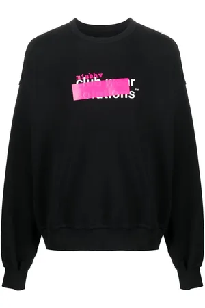 MISBHV Sweatshirt med slitageeffekt og logotryk