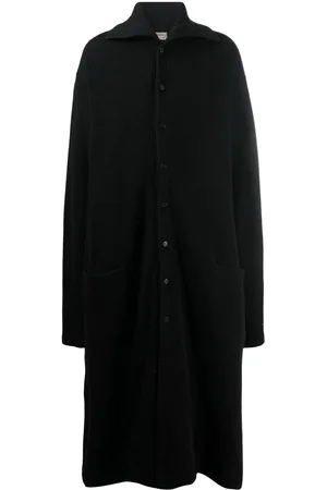 YOHJI YAMAMOTO Finstrikket ankellang frakke