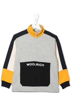 Woolrich Sweatshirt med colourblocking og lynlås i kraven