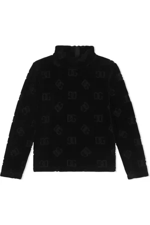 Dolce & Gabbana Sweater med kort lynlås og logo-jacquard