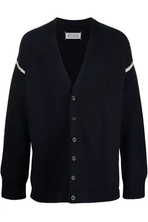 Maison Margiela Cardigan med albuelapper og V-hals