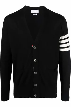 Thom Browne Intarsiastrikket 4-Bar-stribet cardigan