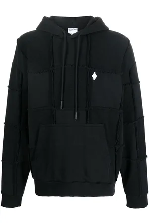 MARCELO BURLON Tonet hættetrøje med patchwork