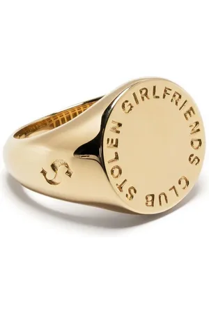 Stolen Girlfriends Club Sovereign guldring med tekst-logo