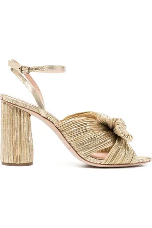 Loeffler Randall Camellia plisserede lædersandaler