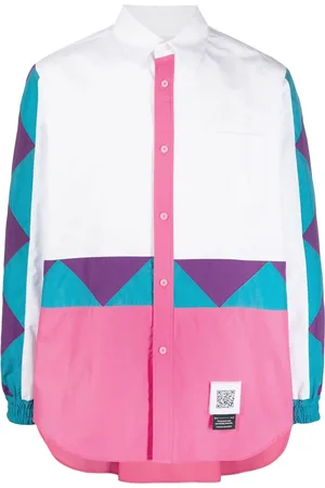 Fumito Ganryu Vind-skjortejakke med colourblocking
