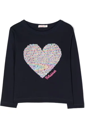 Billieblush Langærmet T-shirt med paillet-hjerte