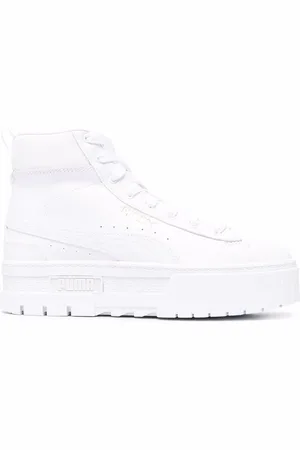 PUMA High-top sneakers i læder med logotryk